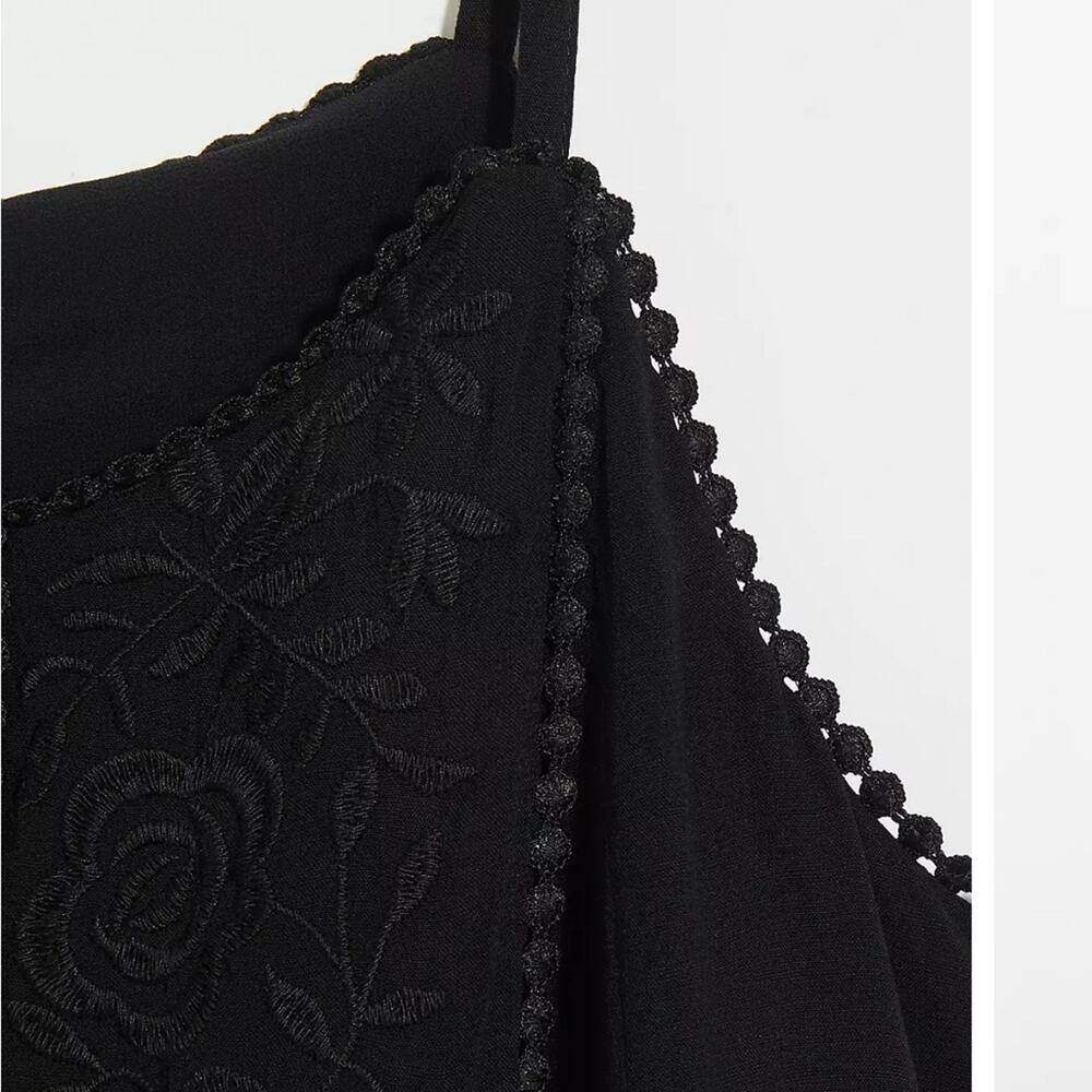 Loft Lacy Embroidered Strappy Swing Dress NWT - Picture 2 of 7